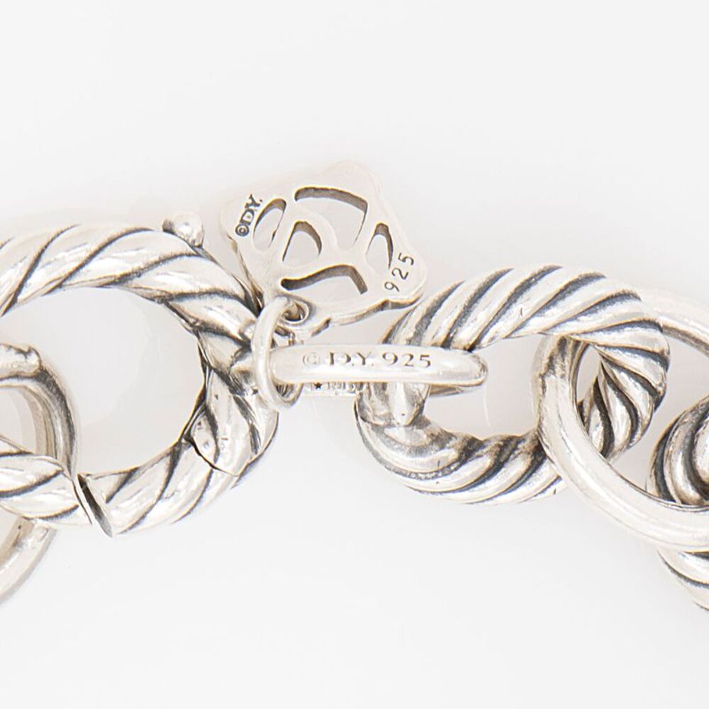David Yurman Sterling Silver Oval Link 10mm Bracelet - Picture 3 of 3